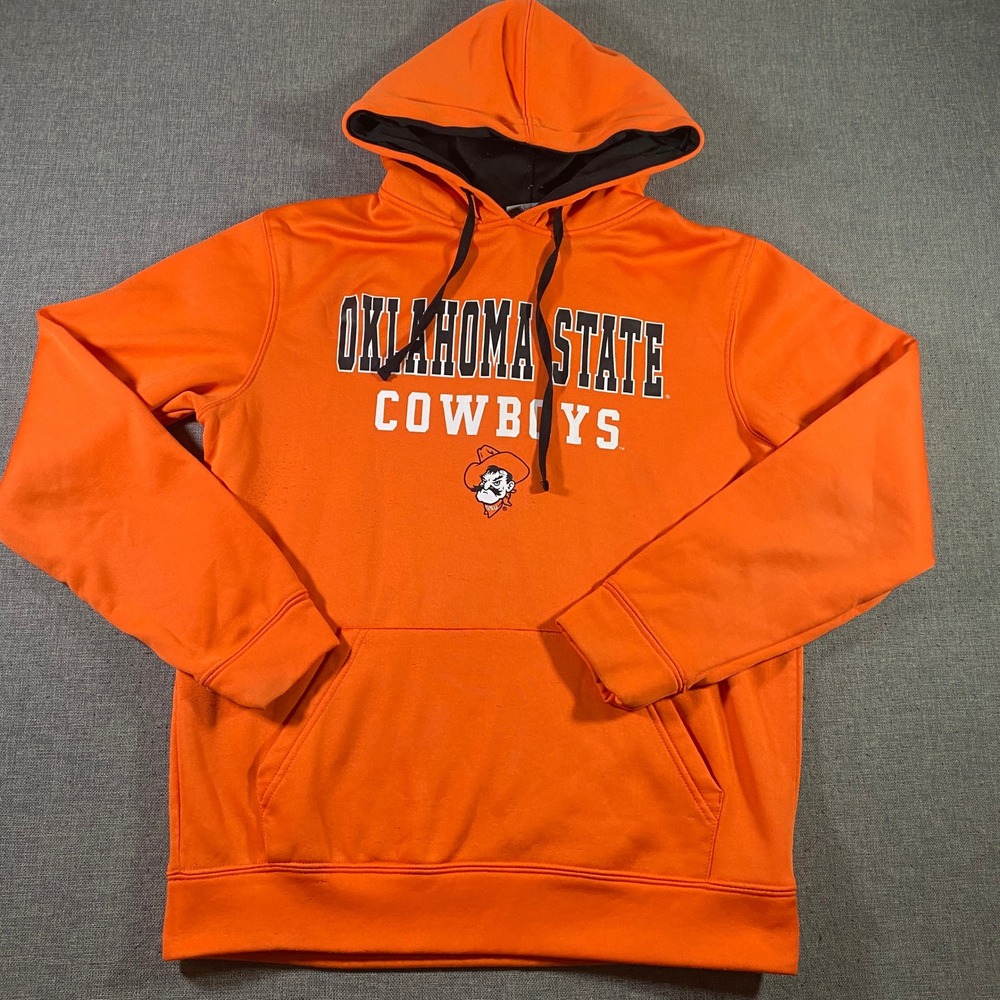 Oklahoma State Cowboys Hoodie Stadium Athletics Orange Black Mens‎ Size M